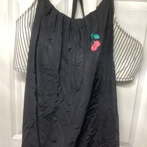 Lane Bryant swim top Black Cherry with strips sz 24 plus